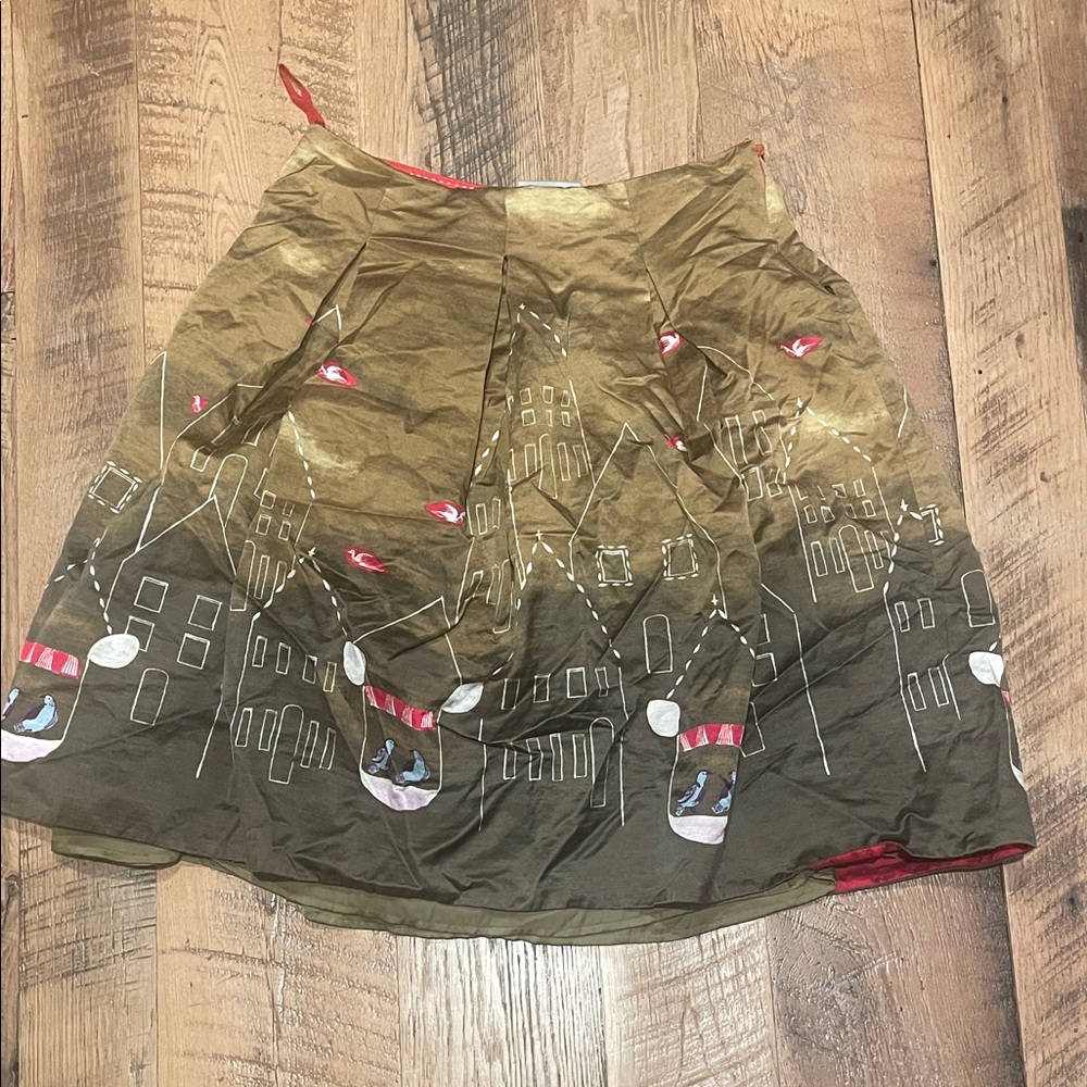 Maeve by Anthropologie A-Line Bird Skirt
